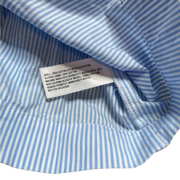 NWOT KATE SPADE X TARGET Blue and White Striped Puff Sleeve Blouse Size Small - Picture 7 of 7